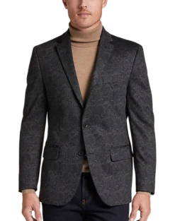 Michael Strahan Classic Fit Scuba Knit Sport Coat, Black