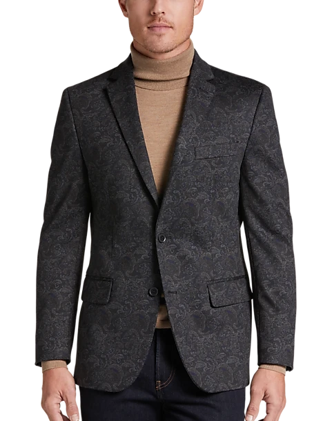 Michael Strahan Classic Fit Scuba Knit Sport Coat, Black
