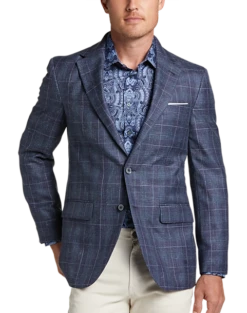 Joseph Abboud Modern Fit Sport Coat, Blue Plaid