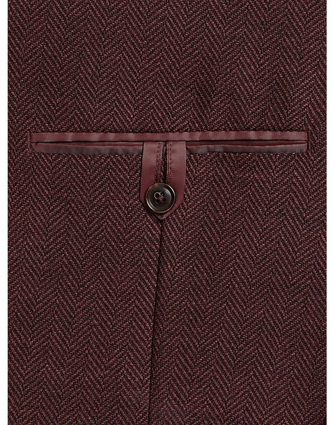 Calvin Klein X-Fit Slim Fit Sport Coat, Burgundy Herringbone - Image 3