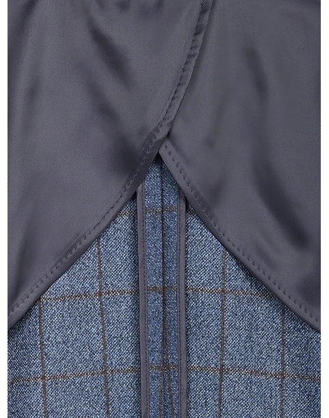 Joseph Abboud Modern Fit Sport Coat, Blue Windowpane Plaid - Image 5