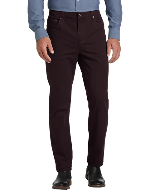 Joseph Abboud Modern Fit Power Stretch 5-Pocket Pants, Stone