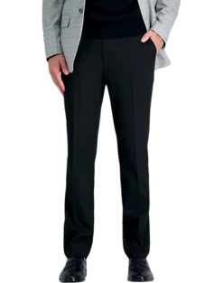 J.M. Haggar Premium 4-Way Stretch Classic Fit Dress Pants, Sand Sharkskin