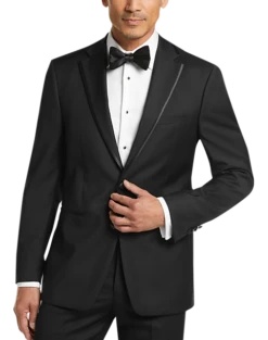 Calvin Klein X-Fit Slim Fit Wool Tuxedo Jacket, Black