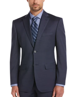 Awearness Kenneth Cole Executive Fit Suit Separates Coat, Gray Herringbone