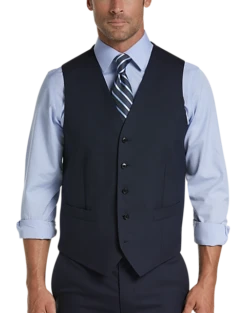Joseph Abboud Charcoal Tic Modern Fit Suit Separates Vest