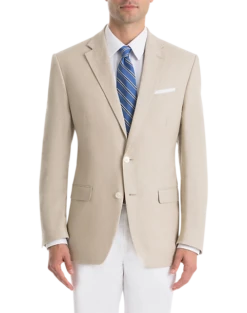 Lauren By Ralph Lauren Tan Classic Fit Linen Suit Separates