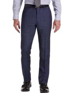 Calvin Klein X-Fit Slim Fit Suit Separates Pants, Blue Windowpane