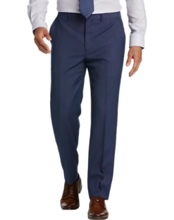 Lauren By Ralph Lauren Classic Fit Suit Separates Pants, Blue Tic