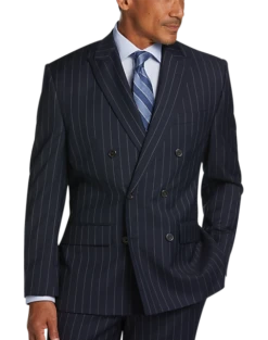 Lauren By Ralph Lauren Classic Fit Suit, Navy Stripe