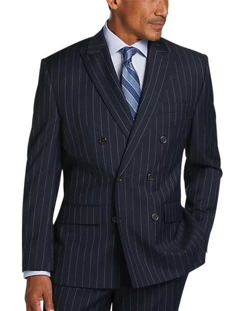 Lauren By Ralph Lauren Classic Fit Suit, Navy Stripe