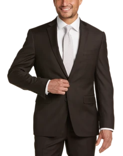 Awearness Kenneth Cole Slim Fit Suit, Brown Plaid