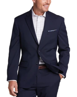 Pronto Uomo Platinum Platinum Modern Fit Suit, Navy Windowpane Plaid