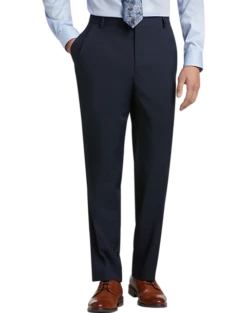 Pronto Uomo Platinum Modern Fit Suit Separates Pants, Navy Sharkskin