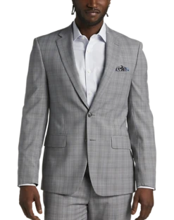 Calvin Klein Slim Fit Suit Separates Coat, Gray Plaid