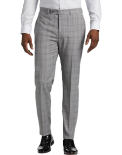 Calvin Klein Slim Fit Suit Separates Pre-Hemmed Pants, Gray Plaid