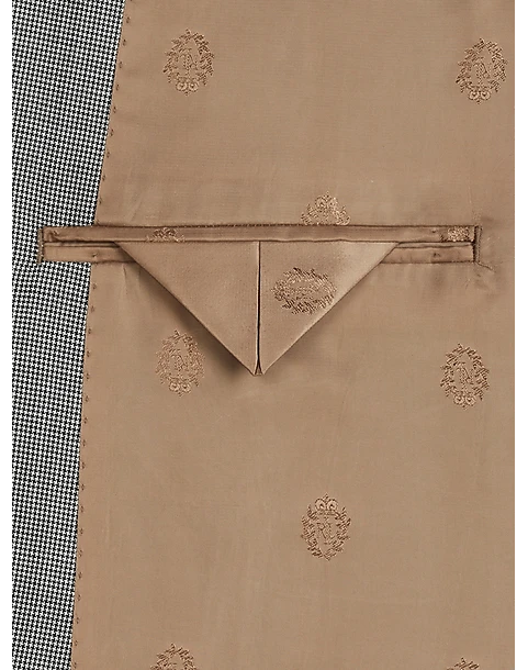 Lauren By Ralph Lauren Double Breasted Classic Fit Suit, Black & White Houndstooth - Image 4