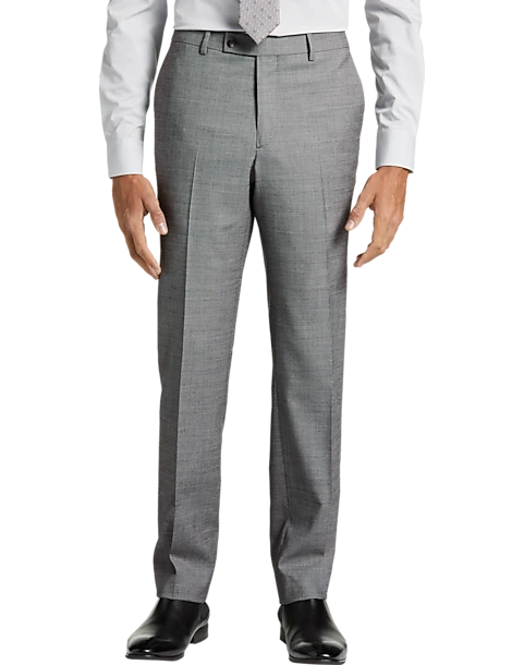 Awearness Kenneth Cole AWEAR-TECH Slim Fit Suit Separates Pants, Black & White Sharkskin