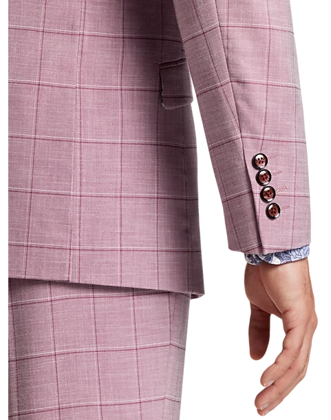 Paisley & Gray Slim Fit Suit Separates Coat, Cranberry Windowpane - Image 3