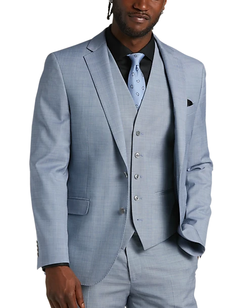 JOE Joseph Abboud Slim Fit Suit Separates, Light Blue Sharkskin - Image 5