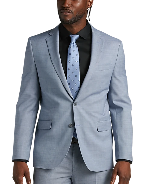 JOE Joseph Abboud Slim Fit Suit Separates, Light Blue Sharkskin