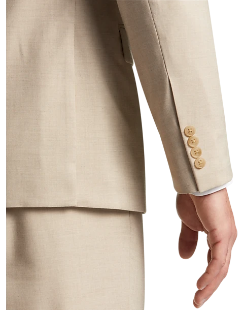Pronto Uomo Modern Fit Suit Separates Coat, Tan Sharkskin - Image 2