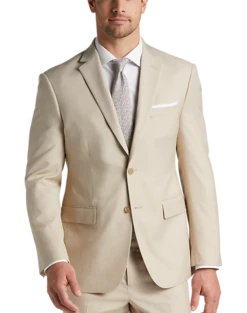 Pronto Uomo Modern Fit Suit Separates Coat, Tan Sharkskin