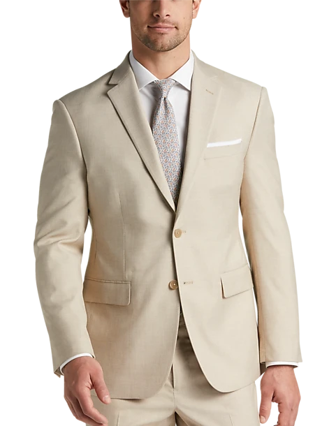 Pronto Uomo Modern Fit Suit Separates Coat, Tan Sharkskin
