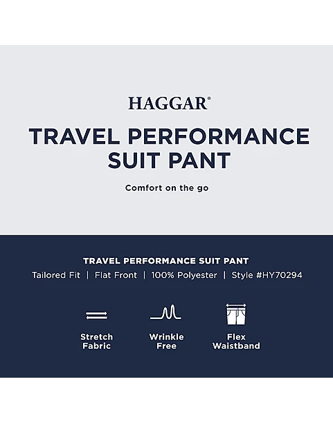 Haggar Travel Performance Classic Fit Suit Separates, Black - Image 3