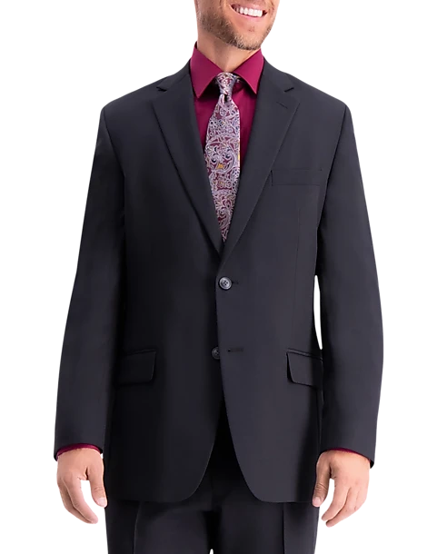 Haggar Travel Performance Classic Fit Suit Separates, Black