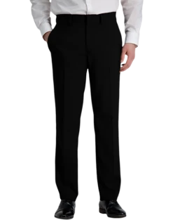 Haggar Premium Comfort 4-Way Stretch Slim Fit Suit Separates Pants, Black