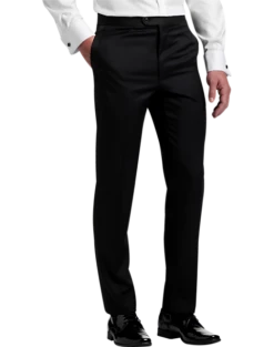 Joseph Abboud Black Label Modern Fit Suit Separates Tuxedo Pants, Black