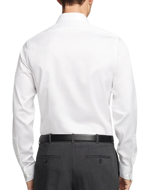 Calvin Klein Infinite Non-Iron Slim Fit Stretch Collar Dress Shirt, White - Image 5