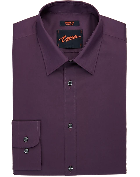 Egara Skinny Fit Dress Shirt, Plum
