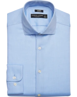 Pronto Uomo Modern Fit Dress Shirt, Blue Herringbone