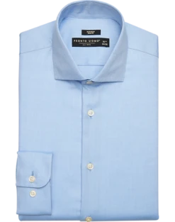 Pronto Uomo Slim Fit Dress Shirt, Blue Herringbone