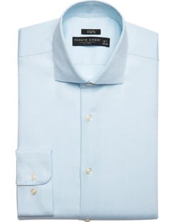 Pronto Uomo Classic Fit Spread Collar Dress Shirt, Blue Check