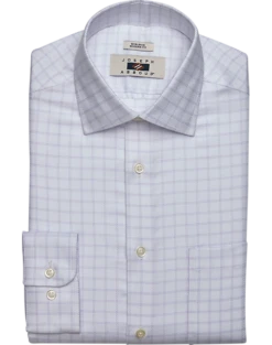 Joseph Abboud Modern Fit Spread Collar Dress Shirt, Lavender Grid