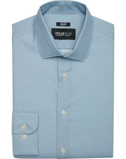 Awearness Kenneth Cole Slim Fit Spread Collar Dress Shirt, Teal Check
