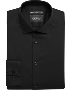Awearness Kenneth Cole Slim Fit Performance Dress Shirt, Black