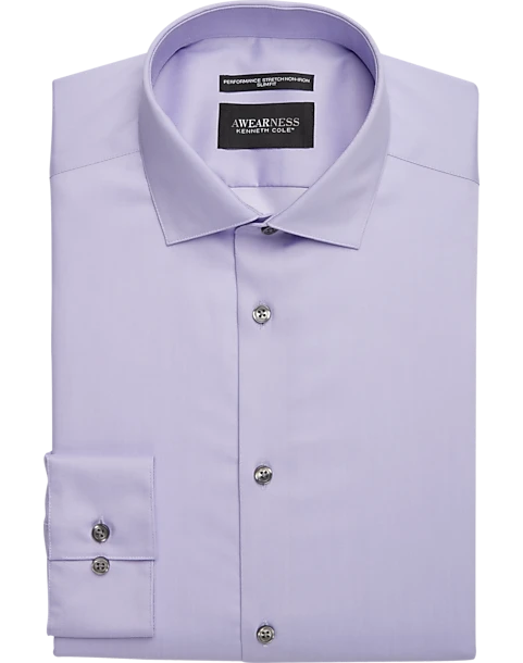 Awearness Kenneth Cole Slim Fit Performance Dress Shirt, Purple