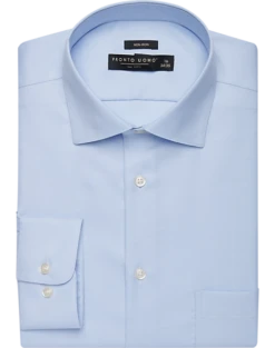 Pronto Uomo Modern Fit Queens Oxford Dress Shirt, Light Blue