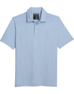 Jos. A. Bank Traveler Collection Modern Fit Polo, Light Blue Stripe