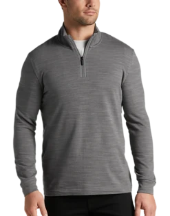 Awearness Kenneth Cole Slim Fit 1/4 Zip Sweater, Gray Space Dye